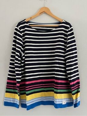 Talbots Multicolor Striped Long Sleeve Top